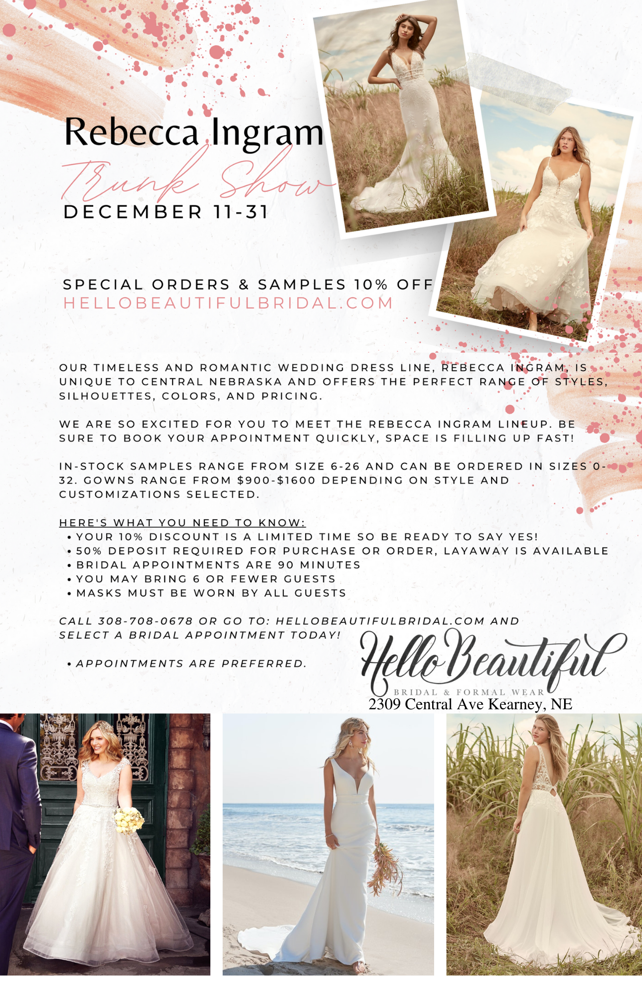 Rebecca Ingram Trunk Show: December 11th - 31st - Hello Beautiful Bridal